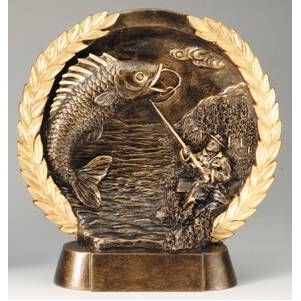 High Relief Fishing Award - 7 1/2"