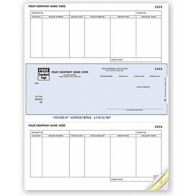 Laser Accounts Payable Middle Checks - 2 Part