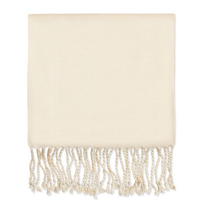 Ivory White Bamboo Muffler Scarf