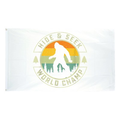 Custom Printed Flag on White Fabric w/Photocolor Digital Process (2' x 3')