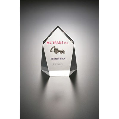 Lucite Beveled Obelisk Embedment Award