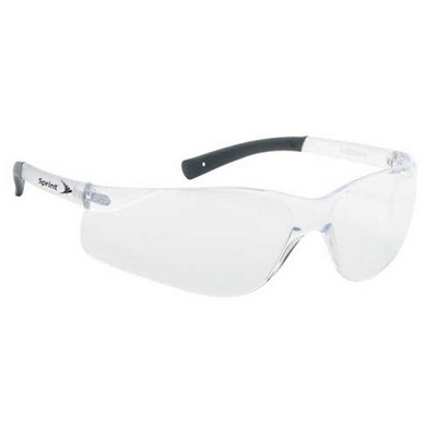 Clear Lightweight Single Piece Wrap-Around Safety Glasses