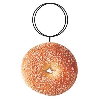 Sesame Bagel Executive Key Chain w/Mirrored Back (10 Square Inch)
