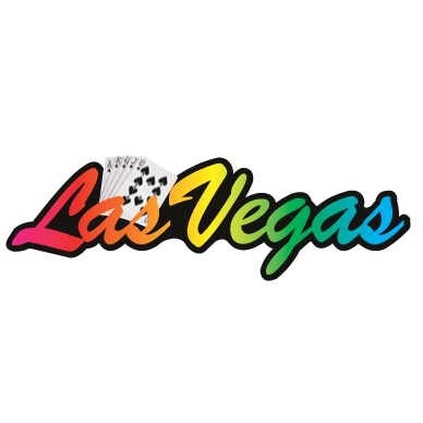 Las Vegas w/ Royal Flush Magnet w/ Full Magnetic Back (10 Square Inch)
