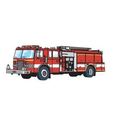 Fire Truck Executive Magnet w/ Full Magnetic Back (10 Square Inch)