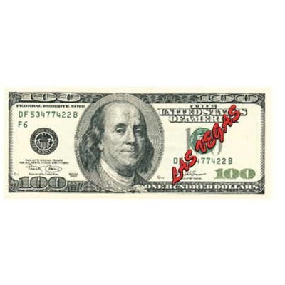 Las Vegas $100 Bill Promotional Magnet w/ Strip Magnet (10 Square Inch)