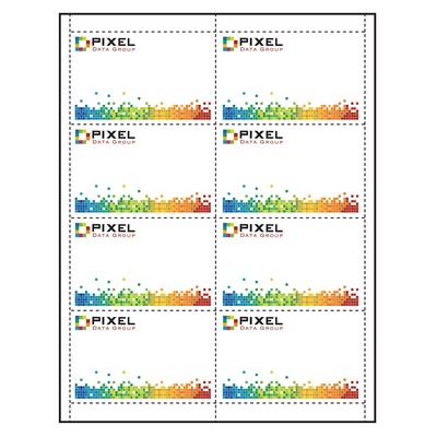 Classic Horizontal Paper Name Badge Insert - 4 Color Process (4"x2 1/2") Pack of 50