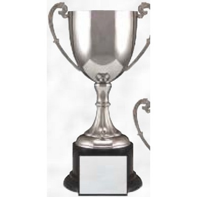 11" Tuscany Series Metal Trophy Cup Mounted on Synthetic Base