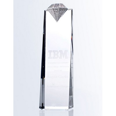 Kings Diamond Optic Crystal Award (2¾"x 9¼")