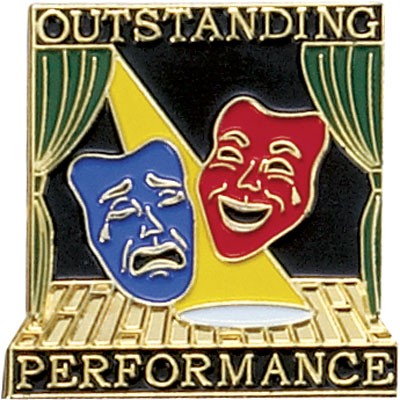 1" Outstanding Performance Drama Award Clutch Back Pin