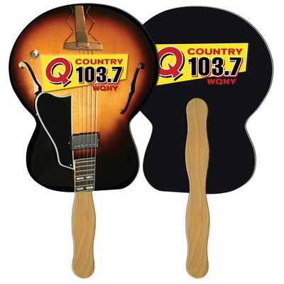 Guitar Hand Fan Full Color (2 Sides)