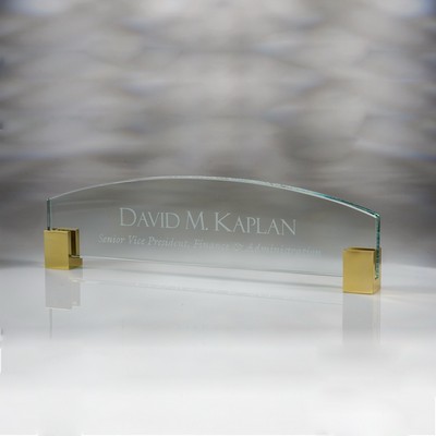 3" Name Plate Award w/Brass Corners