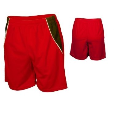 Adult Dazzle Cloth Short w/ Contrasting Front Panel & Piping (7" Inseam)