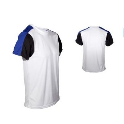 Adult Dazzle Cloth Soccer Jersey Shirt w/ Contrasting Sleeve & Panel