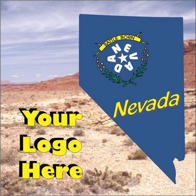 Nevada Battle Born Metal Photo Magnet (2 1/2" Square)