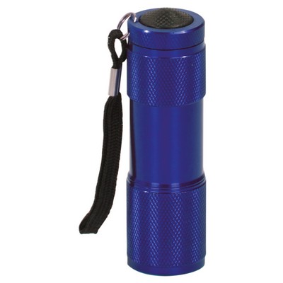 Flashlight - 9 Led with Black Strap - Blue