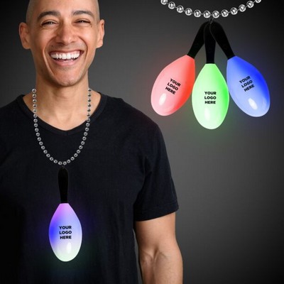 7 1/2" Light Up Maraca Pendant w/Attached J-Hook