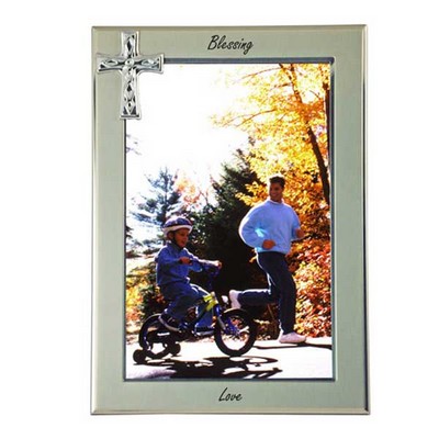 5"x7" Cross Metal Picture Frame