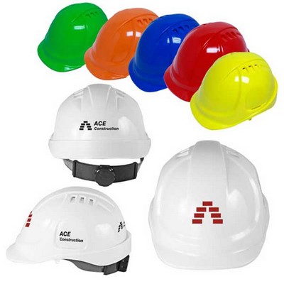 Vented Cap Style Hard Hat w/ 6 Point Ratchet Suspension