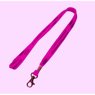 3/8" Hot Pink Tubular Lanyard (10 Mil)