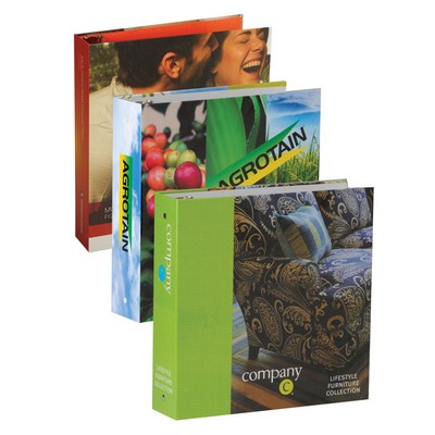 Turned Edged Litho Wrap Binder w/ 2-1/2" Capacity (11" x 8-1/2" Sheet Size)