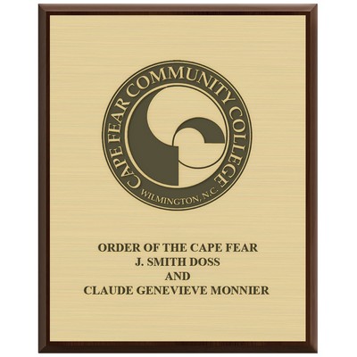 Cherry Finish Plaque w/Engraved Plate (12"x15")