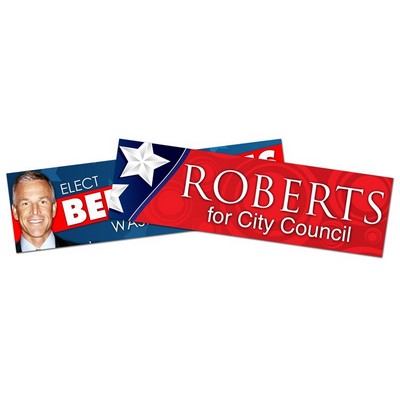 Political Campaign Bumper Sticker / Decal - UV-Coated Vinyl - 8.625x2.5