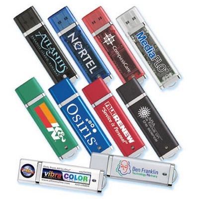 Rectangle PVC USB 3.0 Drive w / Silver Trim 8GB-128GB