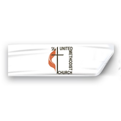Methodist Window Decals 3x10 Inch