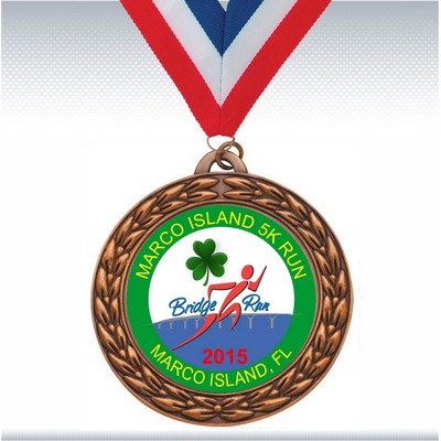 2 3/4" Antique Bronze Insert Medal