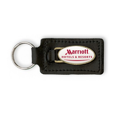 Custom Shape Econo Leather Keychain (Shape 1)
