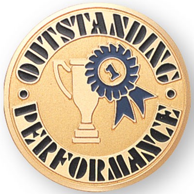 2" Outstanding Performance Etched Enameled Medallion Insert Disc