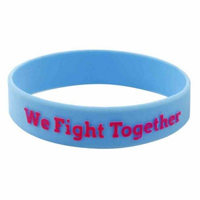 Color Filled and Embossed Silicone Bracelet