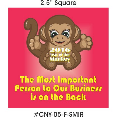 Chinese New Year/2016 Monkey Hand Mirror (2½" Square)