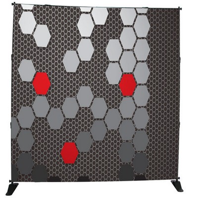 Adjustable Large Format Banner Stand w/ 6' x 6' Fabric Print
