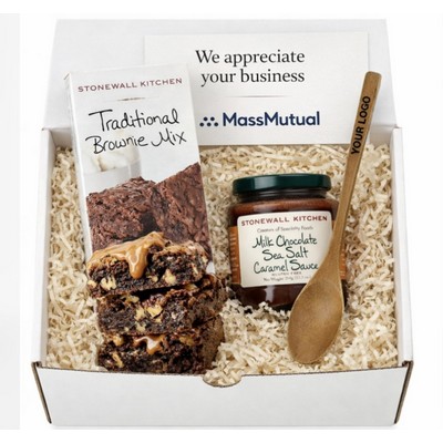 Brownie Lover's Baking Gift Box with Branded Wooden Spoon