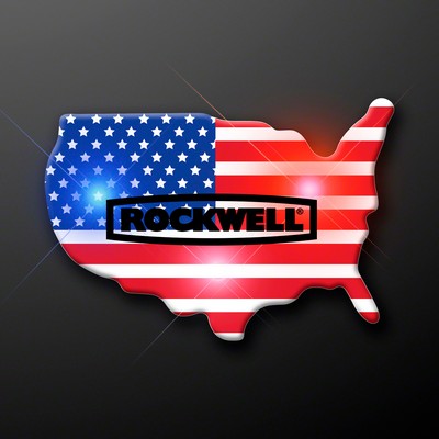 U.S.A. Country Flashing Pin - PRINTED