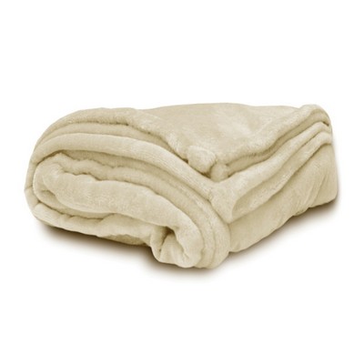 Ivory White Oversize Micro Fleece Throw Blanket