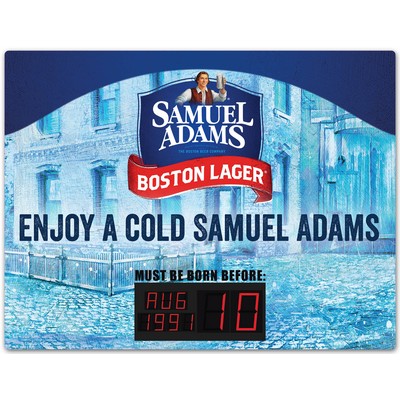 Born on Date Timer Sign