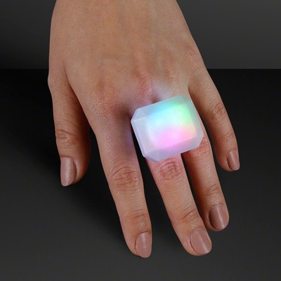 Emerald Cut LED Gem Ring - BLANK