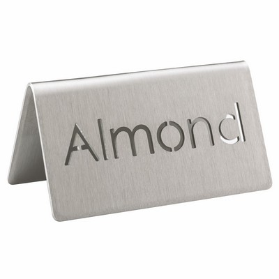 Laser Cut Stainless Steel ID Table Tent (Almond)