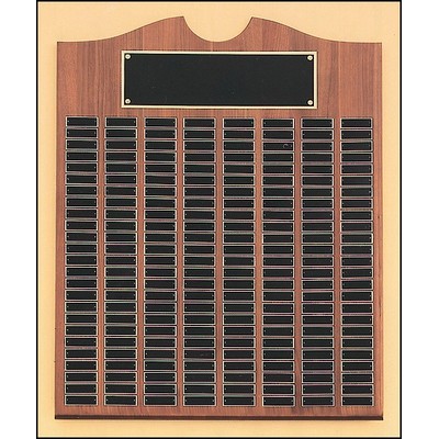 Solid Walnut Perpetual Plaque, 28 x 35", 270 plates