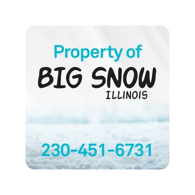 Square Sticker | Round Corners | 1 1/2" x 1 1/2" | Clear Static | Static Face | Digital