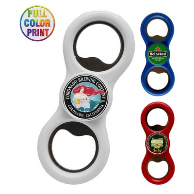 Union Printed - Bottle Opener Fidget Spinner - Full Color Dome Logo