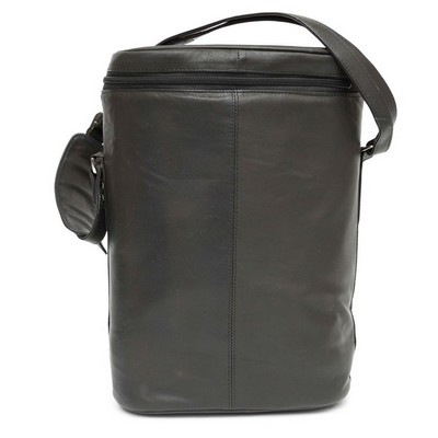 Ashlin® Designer St. Julien Midnight Black Wine 2-Bottle Tote w/Long Strap