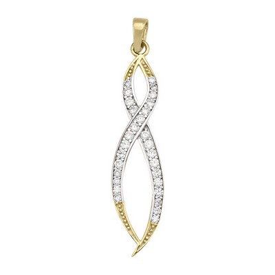 10K gold CZ fashion pendant