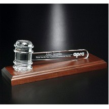 Crystal Gavel on Royal Finish Base 11-1/2" W