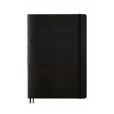 B5 Softcover Composition Notebook - Black, Dotted Pages