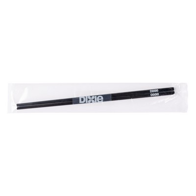 Black Plastic Chopsticks in Cello Wrapper