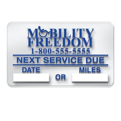 Static Cling Roll Service Reminder Sticker (1 1/2"x2 1/2")